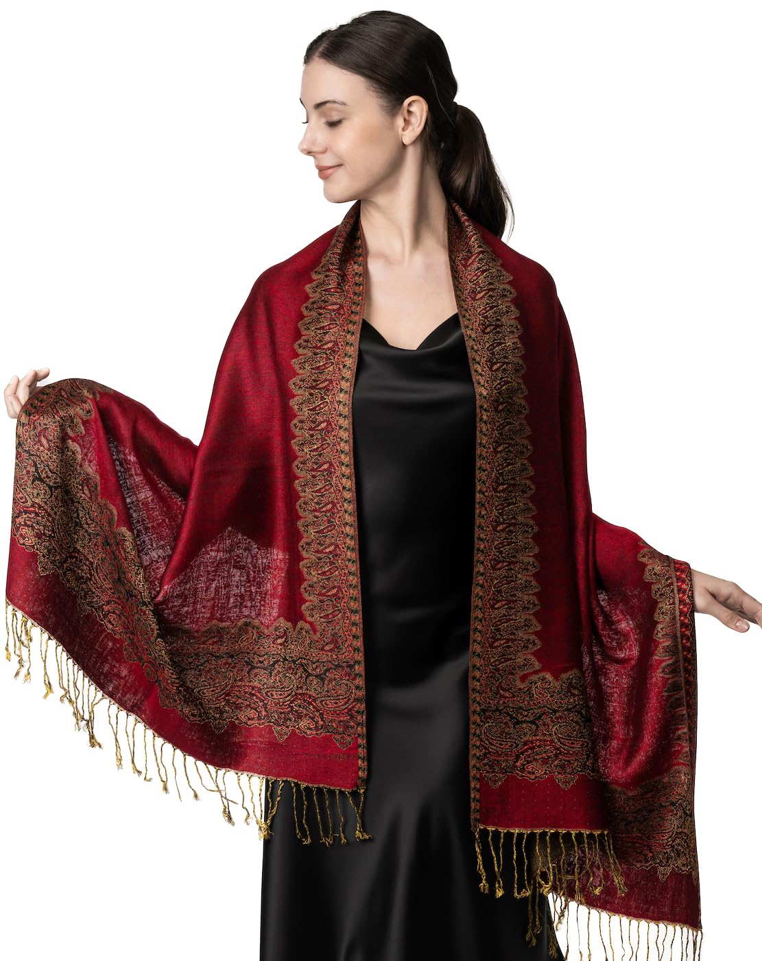 Burgundy Pashmina
